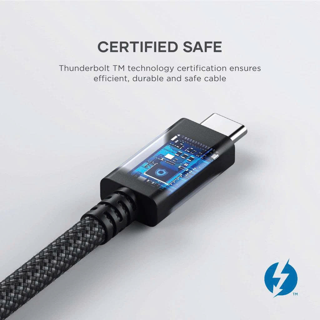 SATECHI Cáp sạc nhanh Thunderbolt 4, dài 1 mét