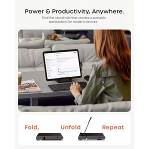 Satechi USB-C Stand Hub Gập Gọn 4K 60Hz, Sạc 100W PD