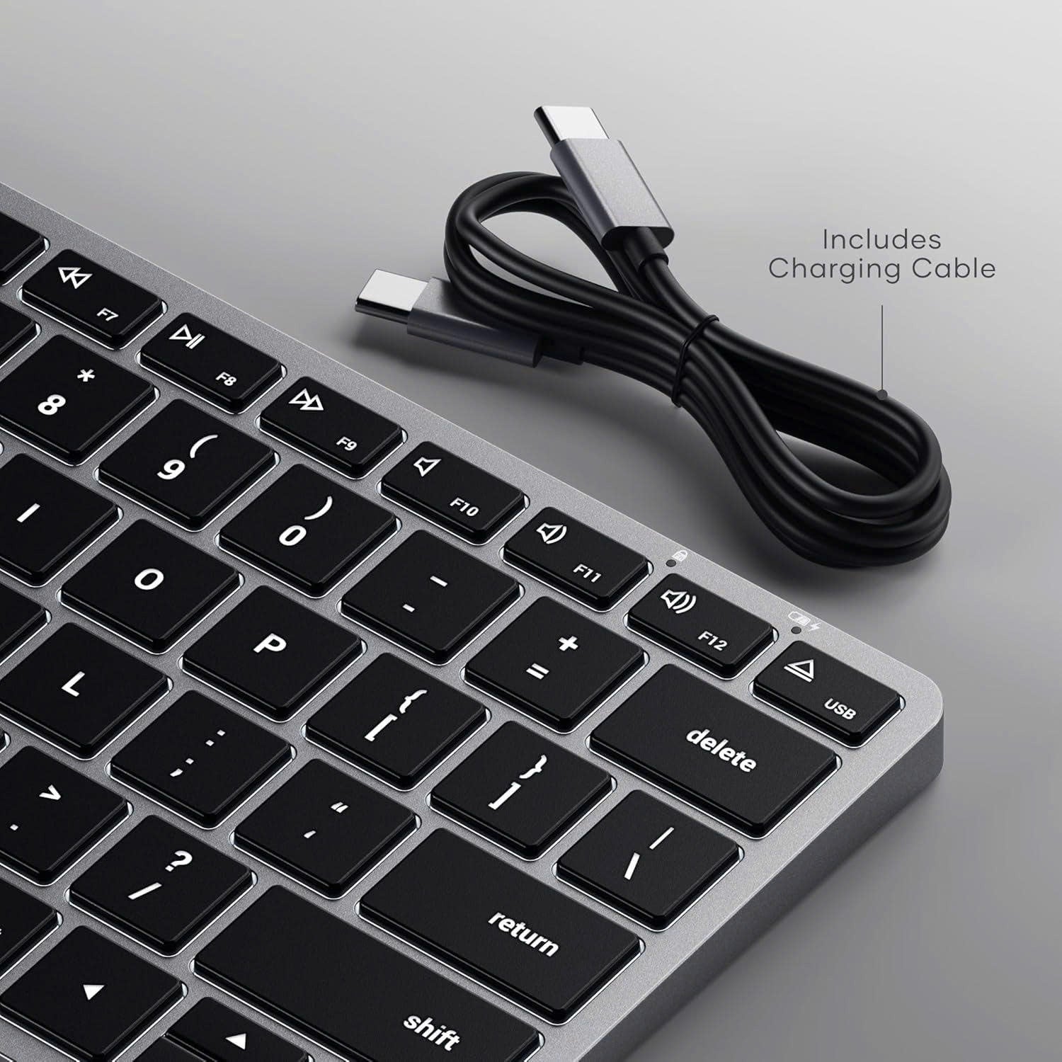 Bàn phím bluetooth Satechi Slim X1/X2/X3 Kết nối Blutooth 3 thiết bị, Pin dùng 45 ngày