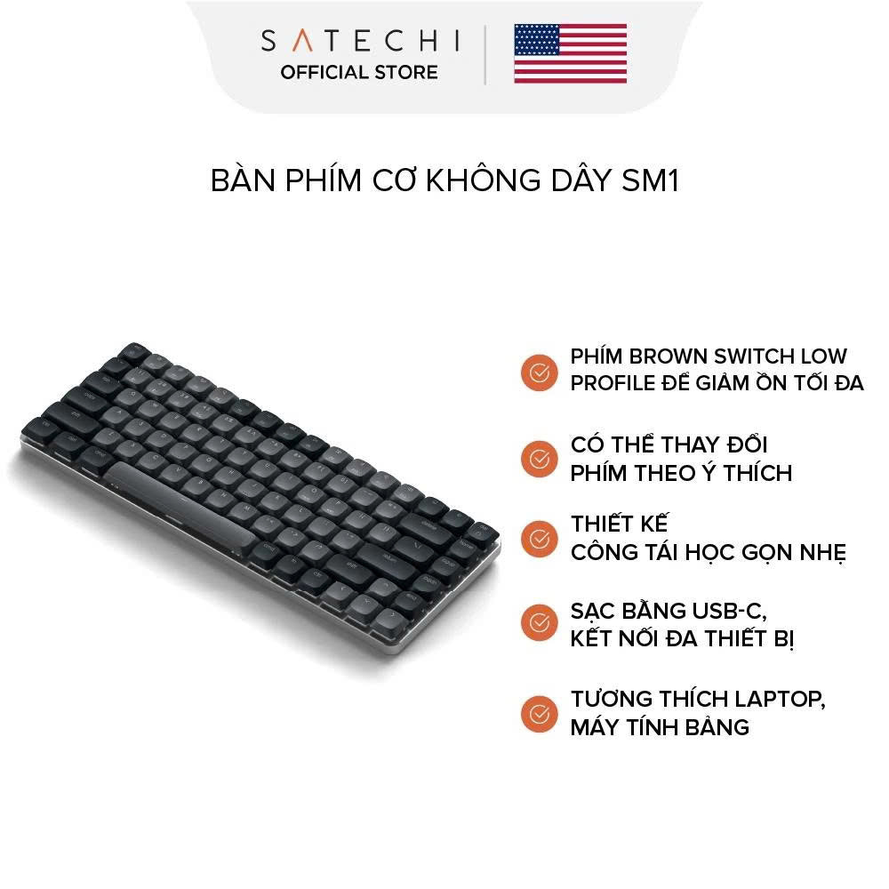 Bàn phím cơ không dây Satechi SM1