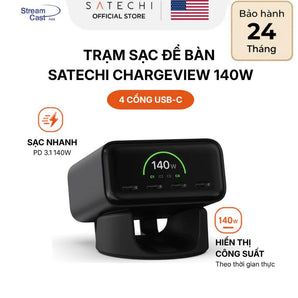 [THƯƠNG HIỆU MỸ] Trạm Sạc Để Bàn Satechi ChargeView 140W