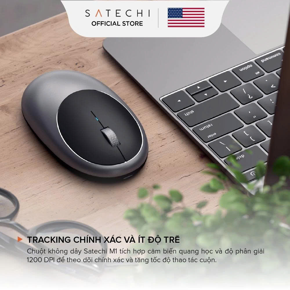 [THƯƠNG HIỆU MỸ] SATECHI Chuột không dây bluetooth M1