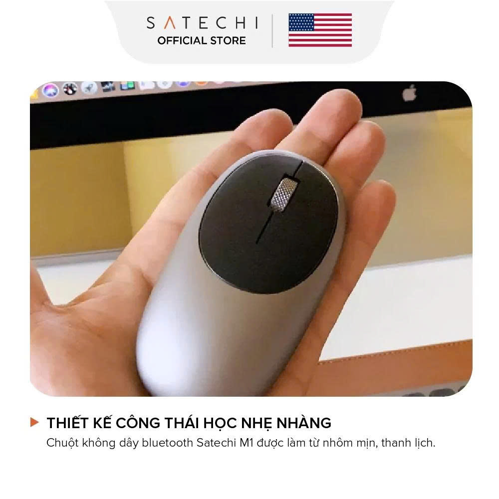 [THƯƠNG HIỆU MỸ] SATECHI Chuột không dây bluetooth M1